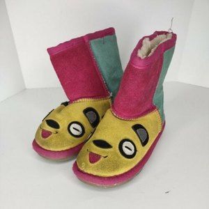 Vintage Ugg Toddler Panda Suede Boots Size US 10 E4